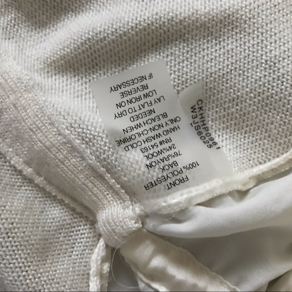 Calvin Klein cream knit tunic silky front - Picture 7 of 7